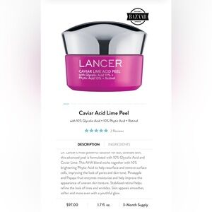 NEW Lancer Caviar Acid Lime Peel 50ml